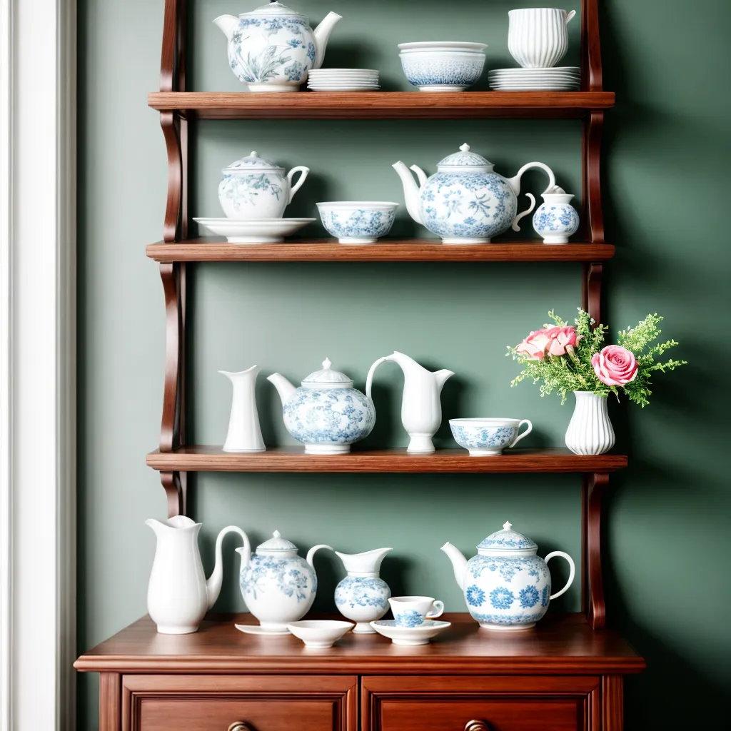 prateleira porcelana decoracao elegante