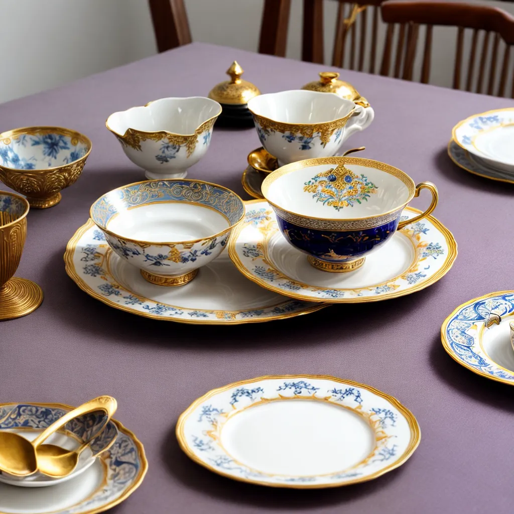 porcelana arranjo mesa elegante