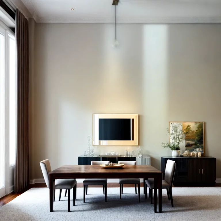Como decorar uma sala de jantar com espelho