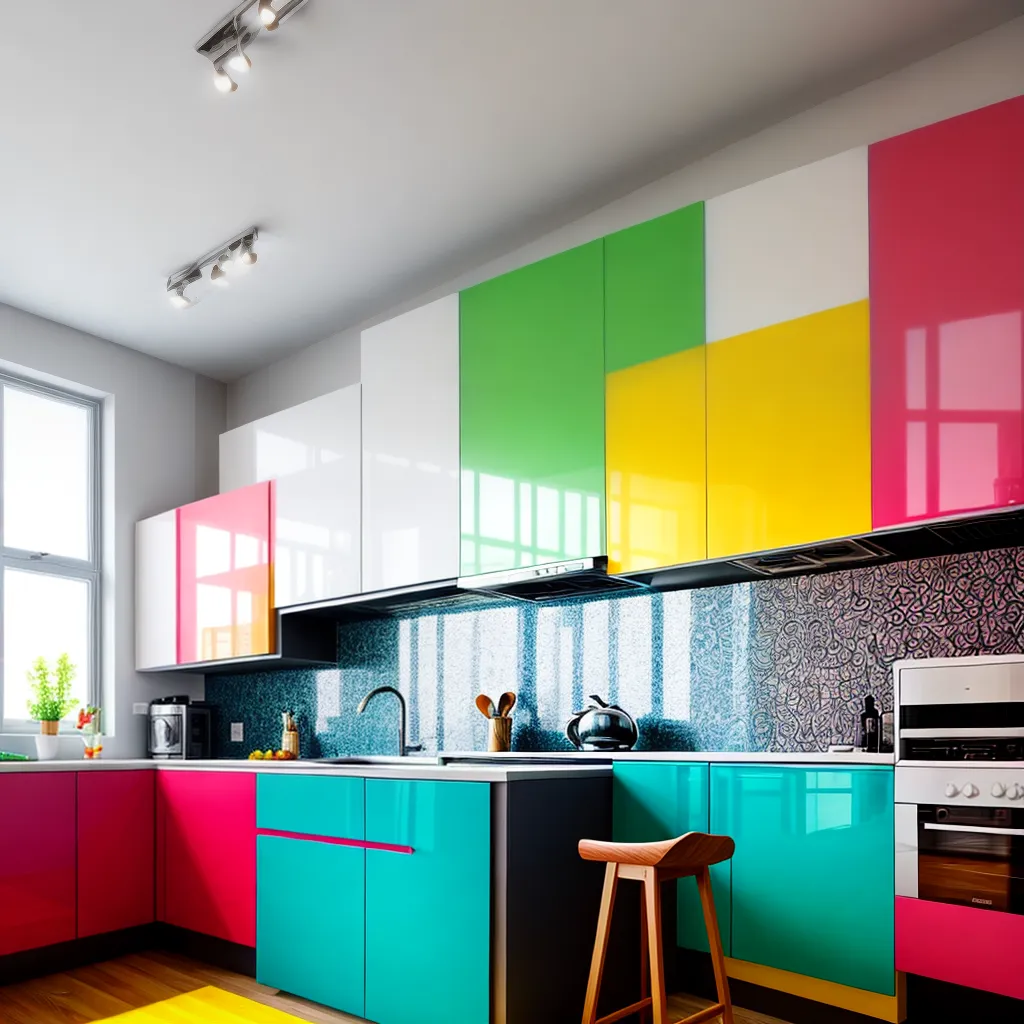 parede cozinha adesivos coloridos mosaico