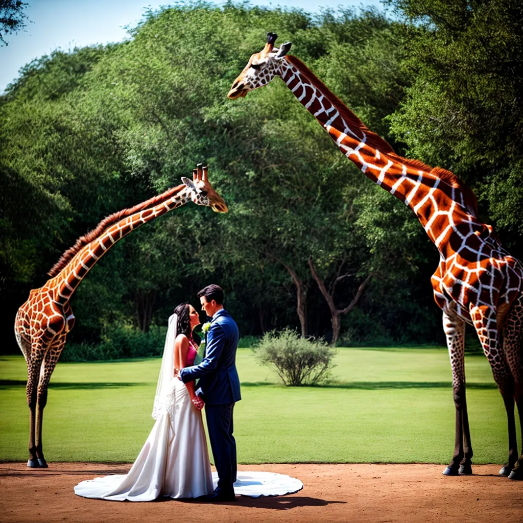 casamento girafas testemunhas noivos casamento girafas testemunhas noivos