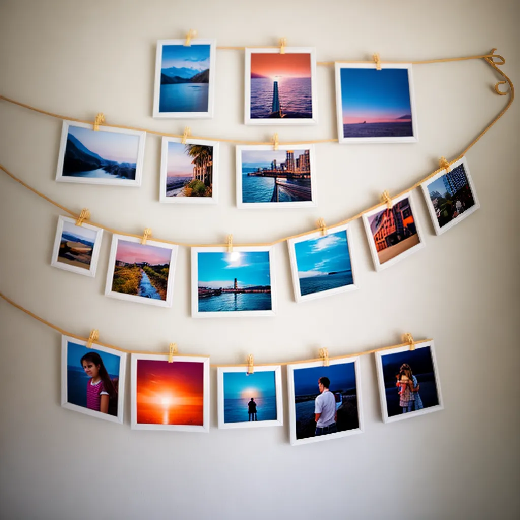 colagem memorias quadros calendario polaroids