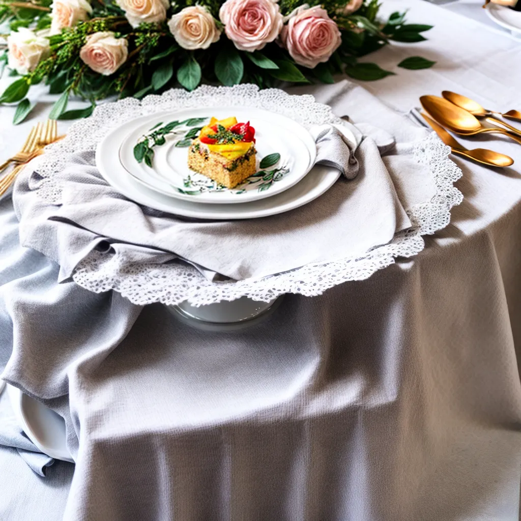 mesa decorada lace elegante