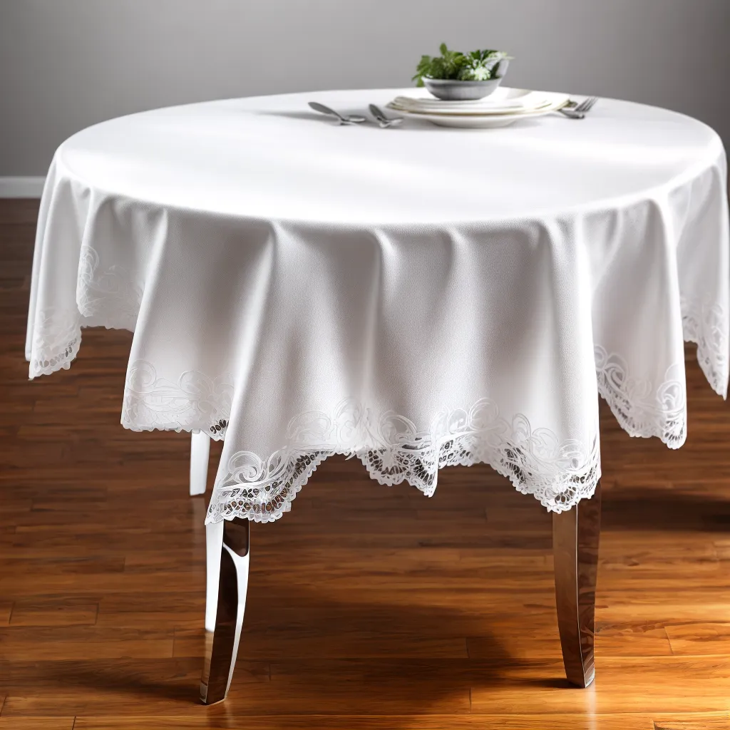mesa branca renda madeira polida