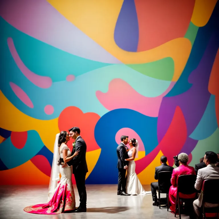 Casamento no centro cultural: ambiente criativo