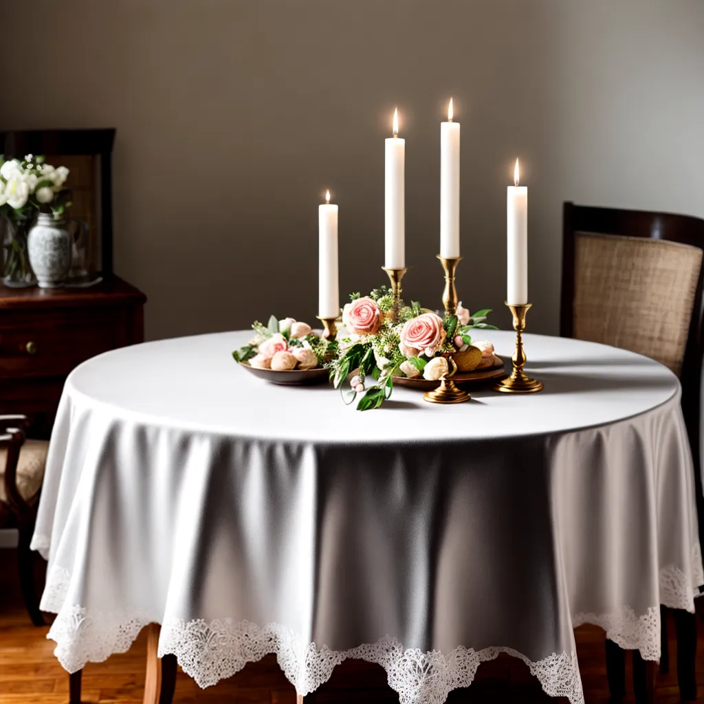mesa elegante renda francesa romantica
