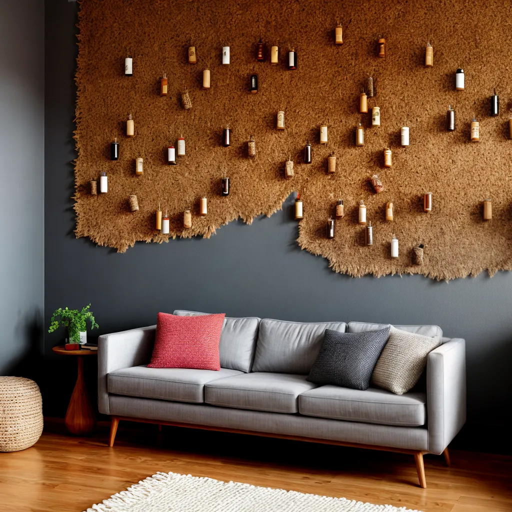 sala acochoada quadro cortica vinho 1