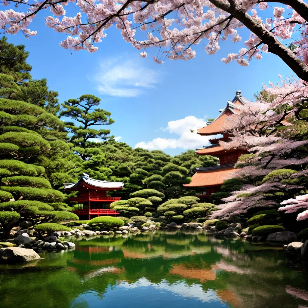 jardim japones cerejeiras casamento pagoda
