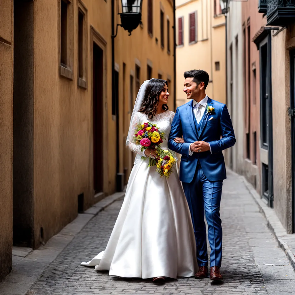 casal recem casado rua pedra historica