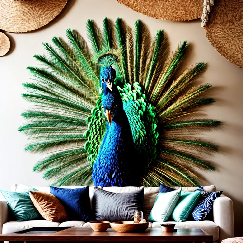 sala decorada pena pavao