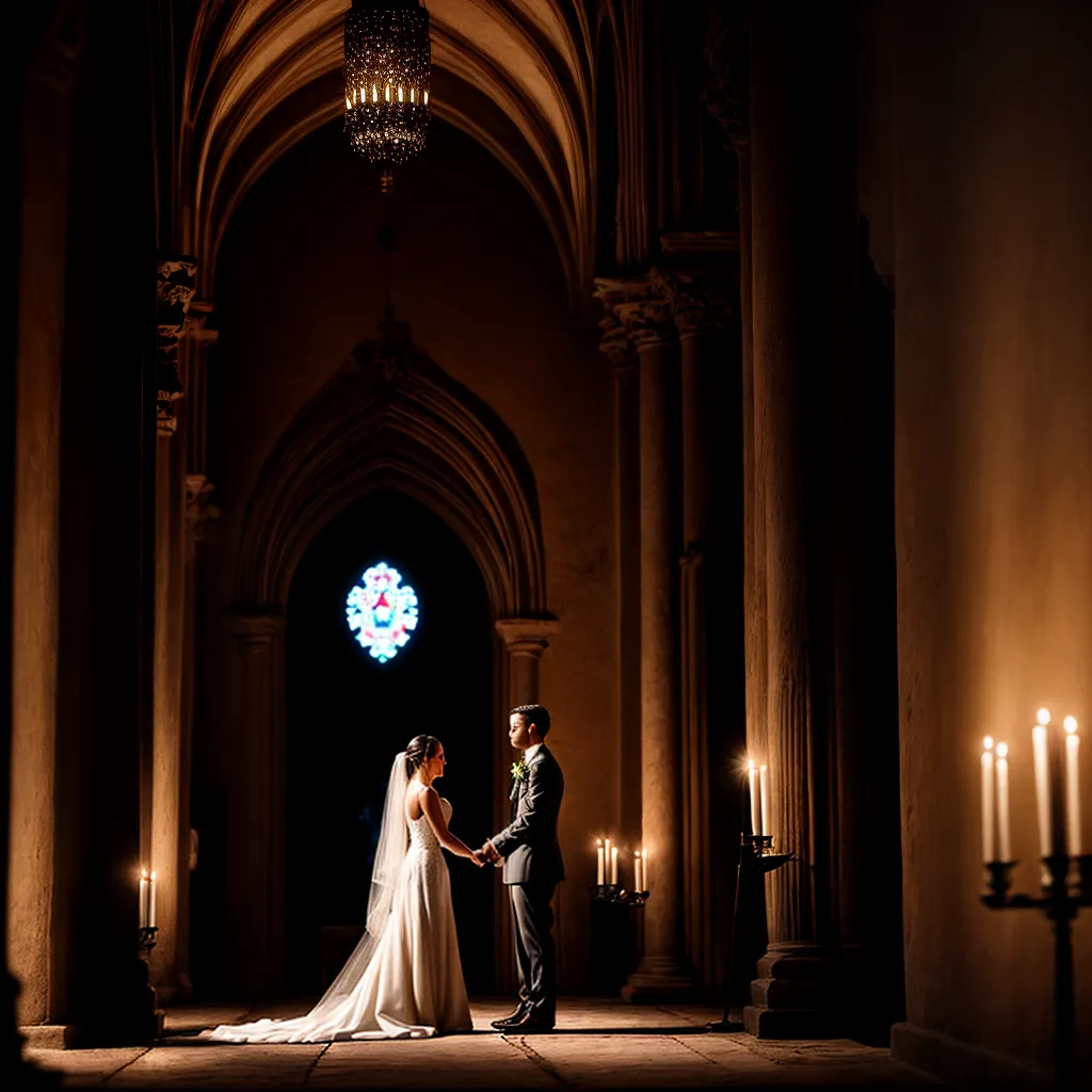 altar monastico preto branco casamento