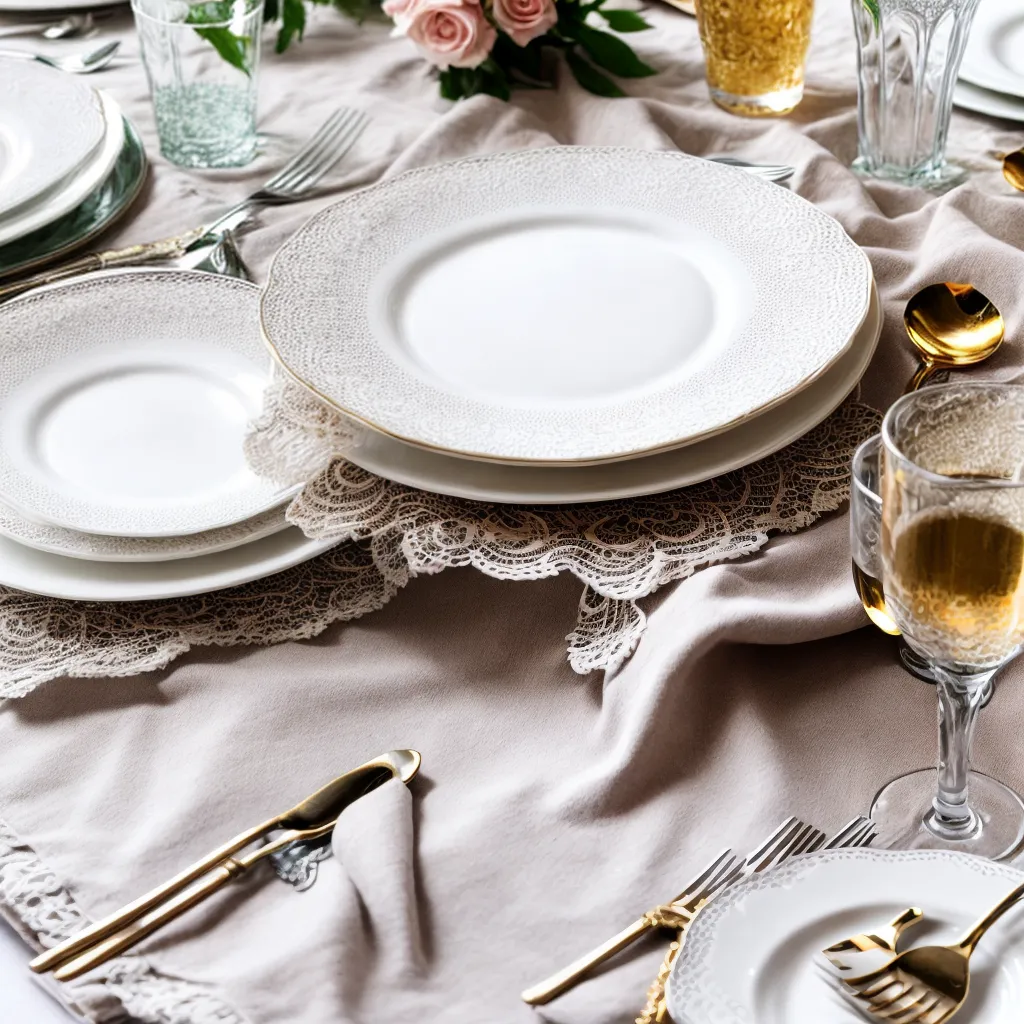 mesa decorada guipure branco 2