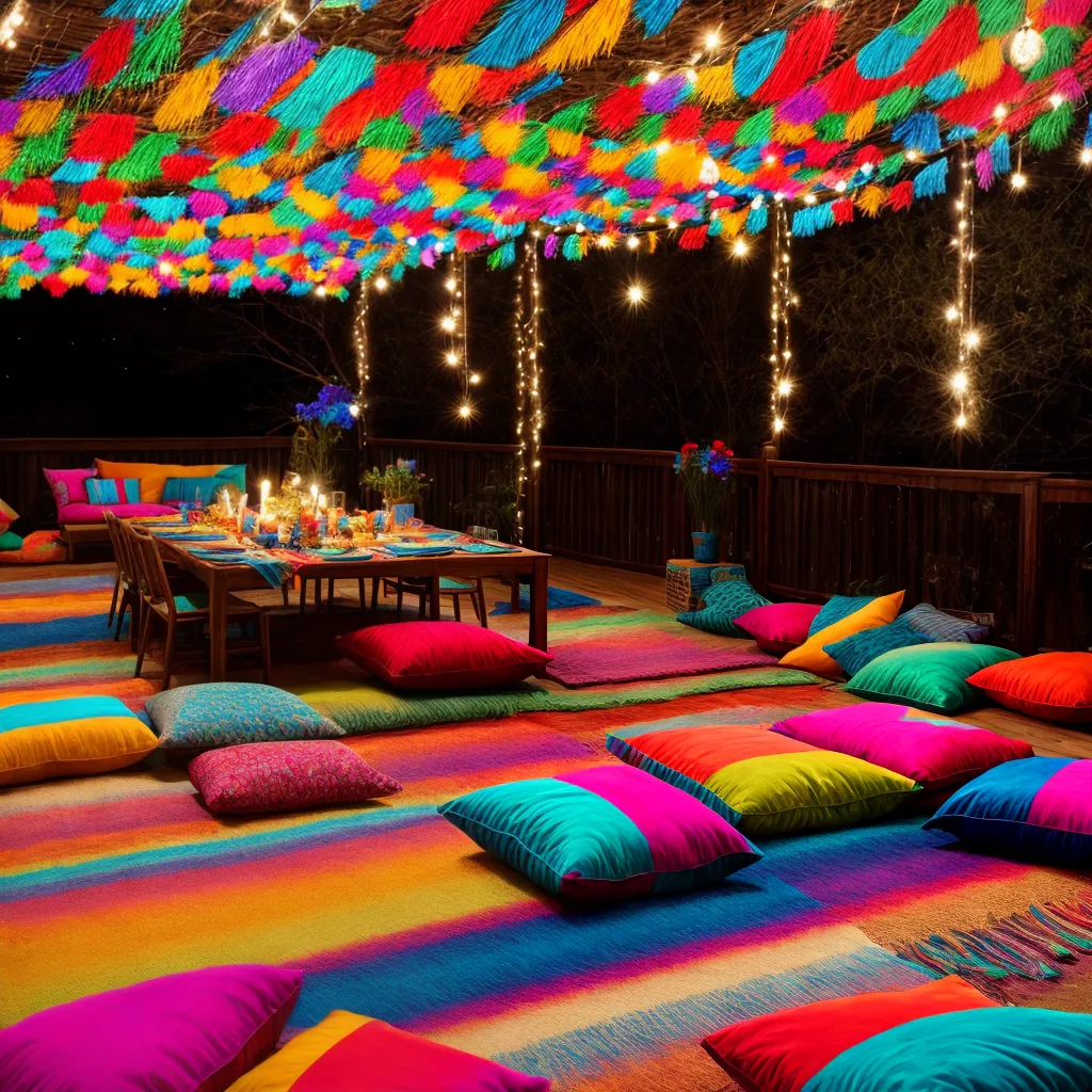 decoracao festa boho chic mesa madeira