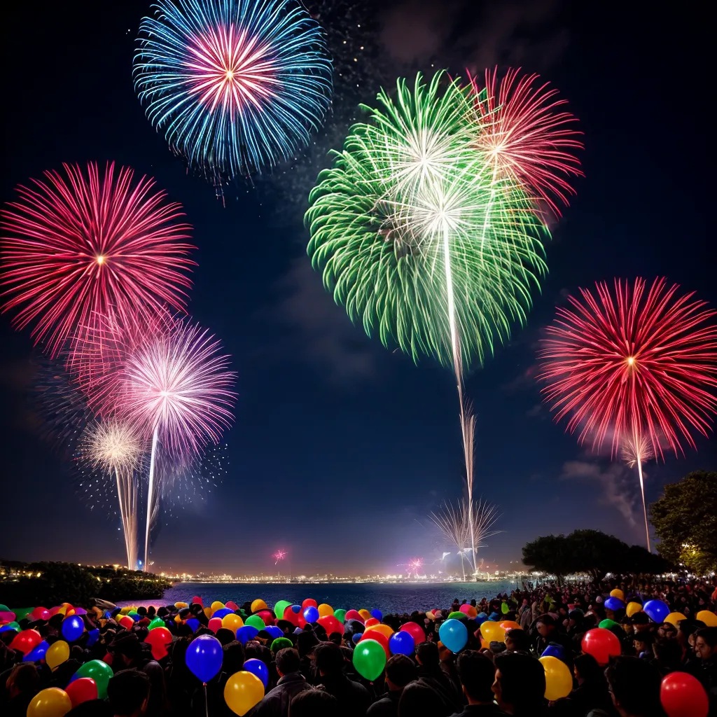 festa ano novo alegria baloes