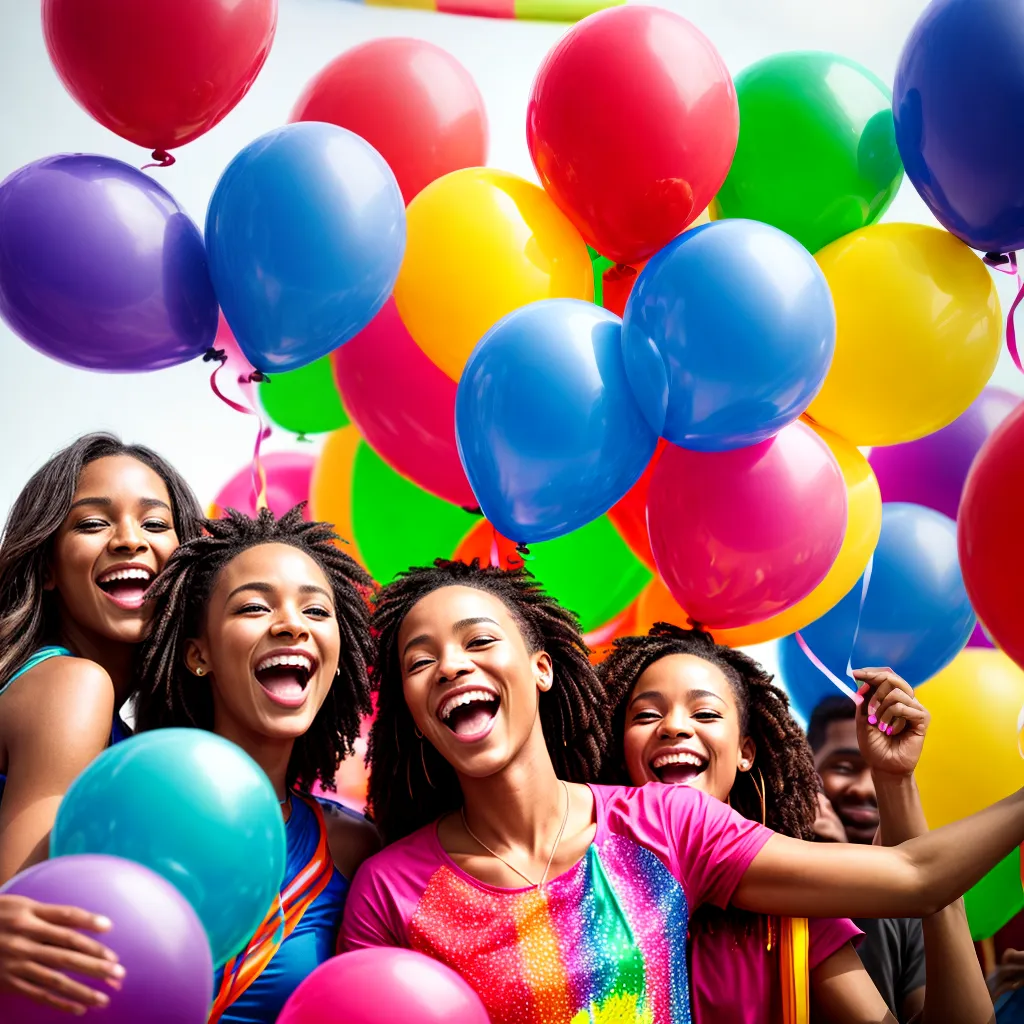 festa animada baloes confetes congratulacoes