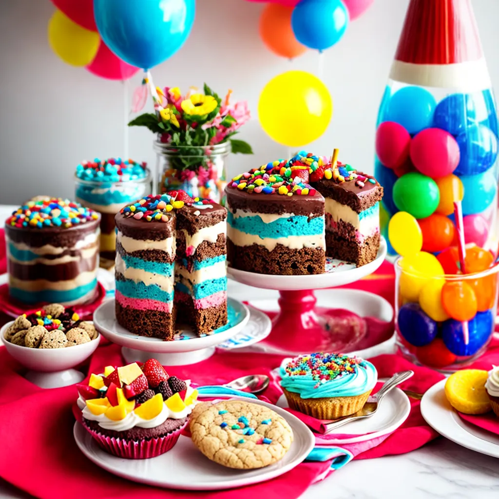 mesa doces colorida festa cupcakes