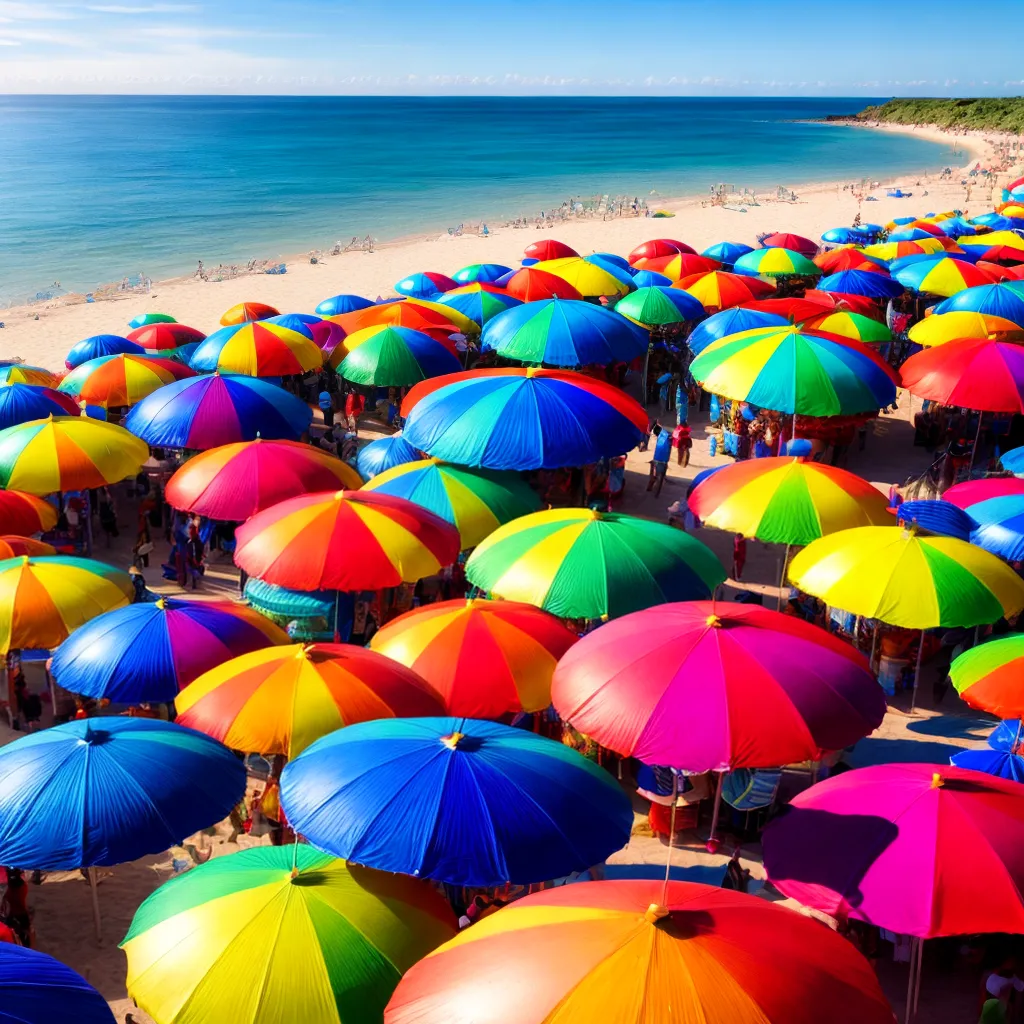 festa praia umbrellas decoracoes diversao
