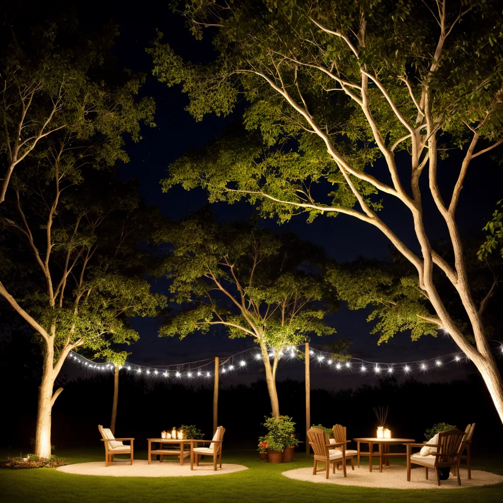 jardim luzes festivas ambiente magico