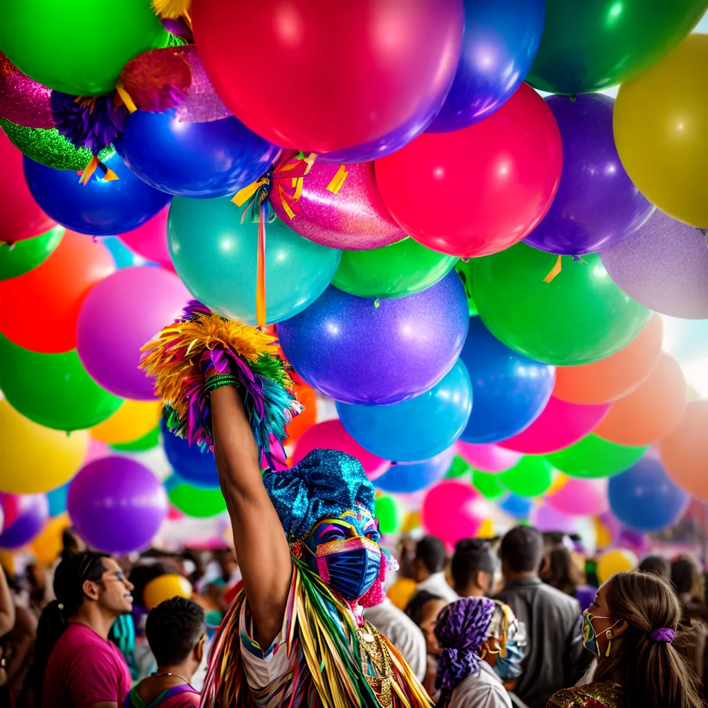 festa carnaval colorida decoracao mascaras
