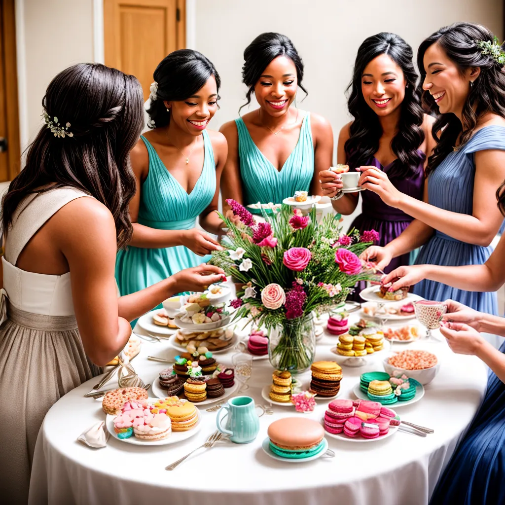 mesa decorada cha noiva amigas