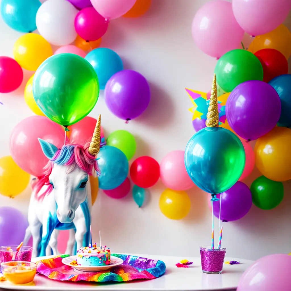 decoracao unicornio colorida magica