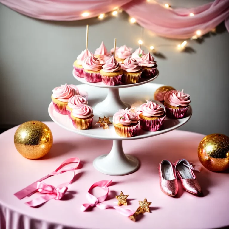 Decoração de festa com tema de bailarinas