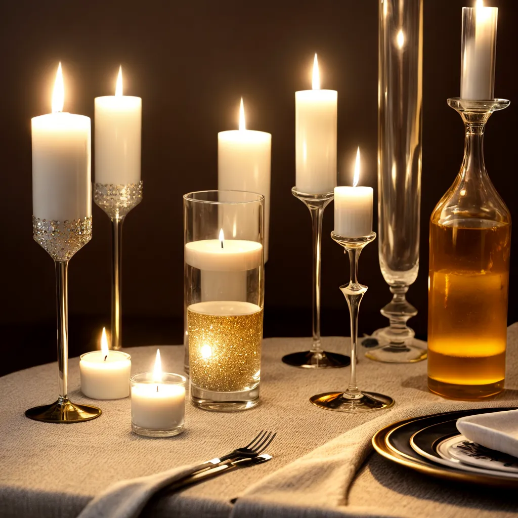 mesa decorada velas romance