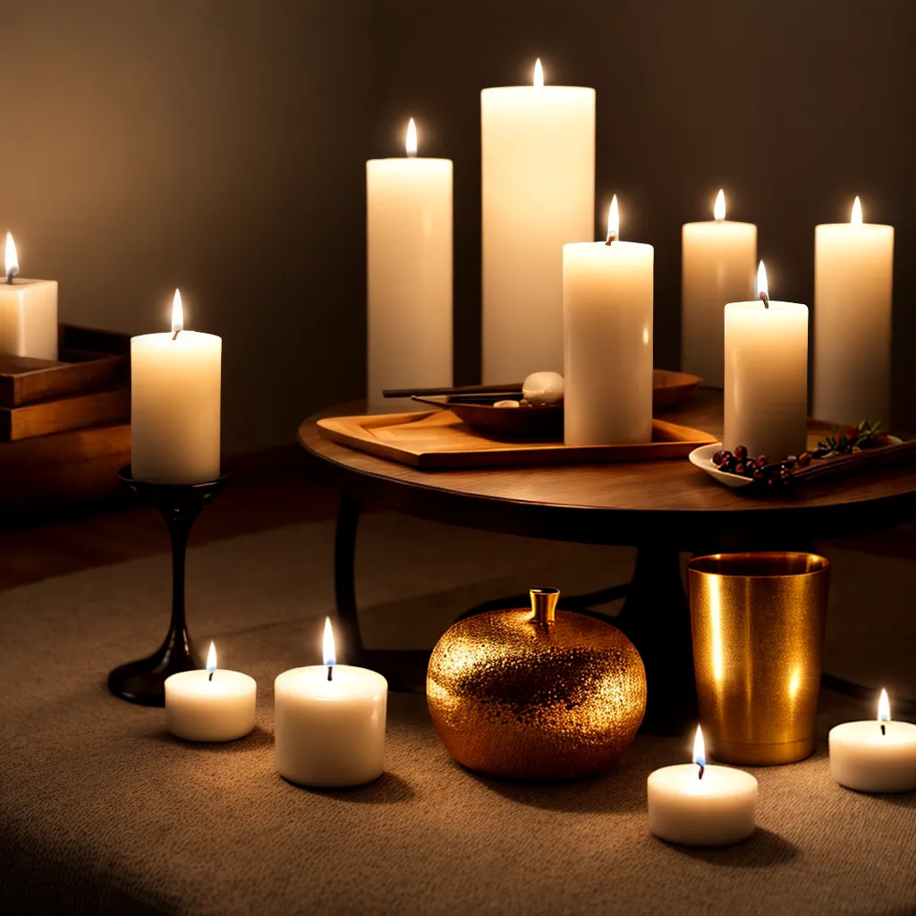 mesa decorada candles ambiente acolhedor