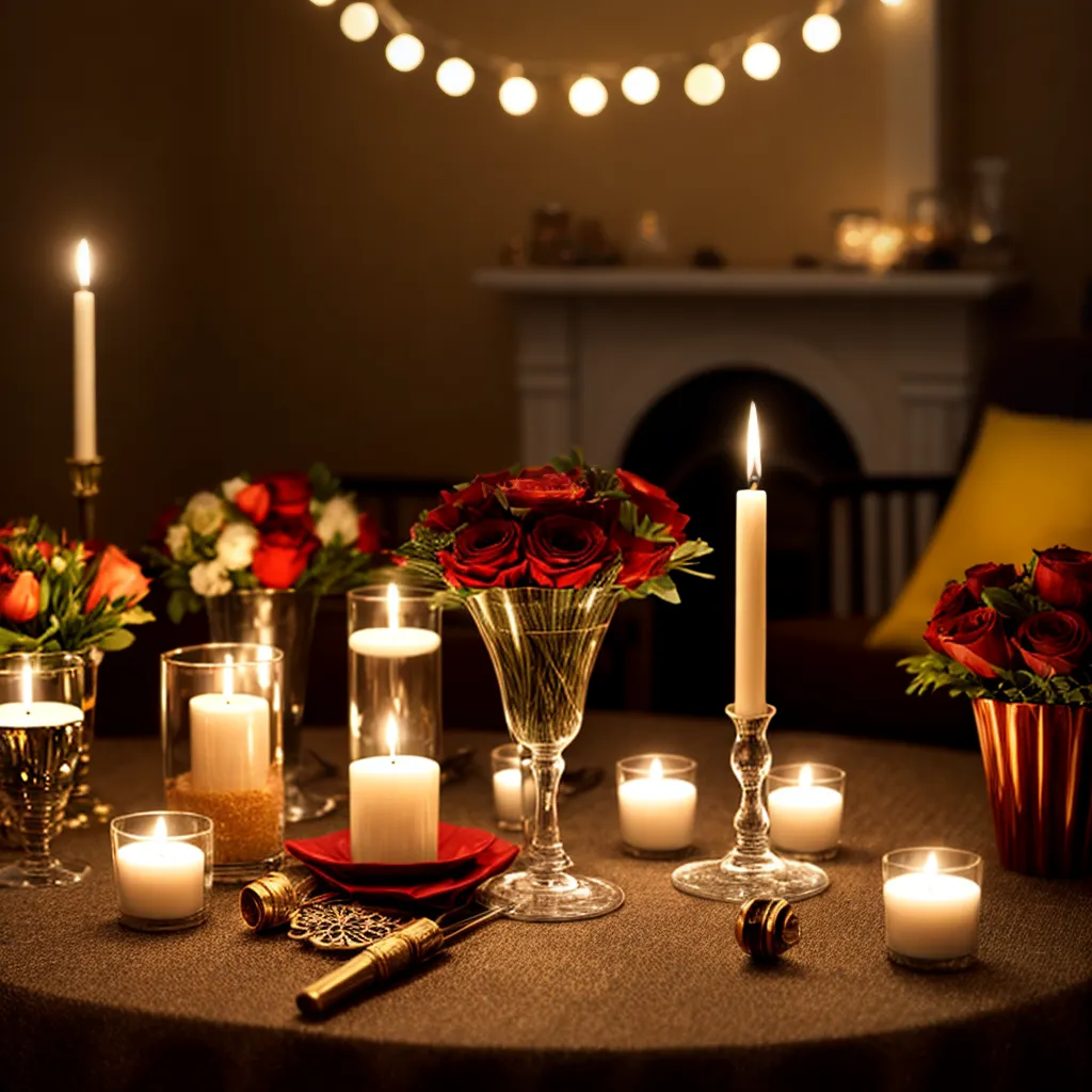 mesa decorada velas ambiente acolhedor 1
