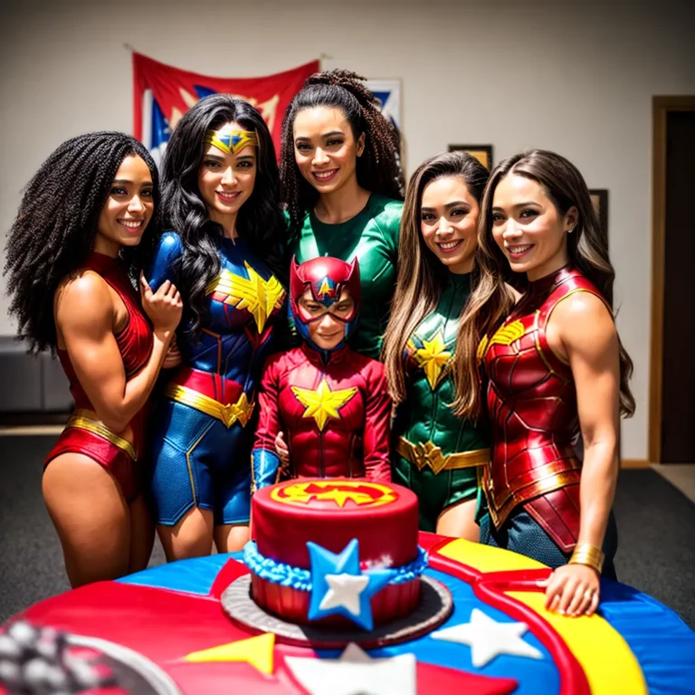 Festa de aniversário com tema de super-heróinas