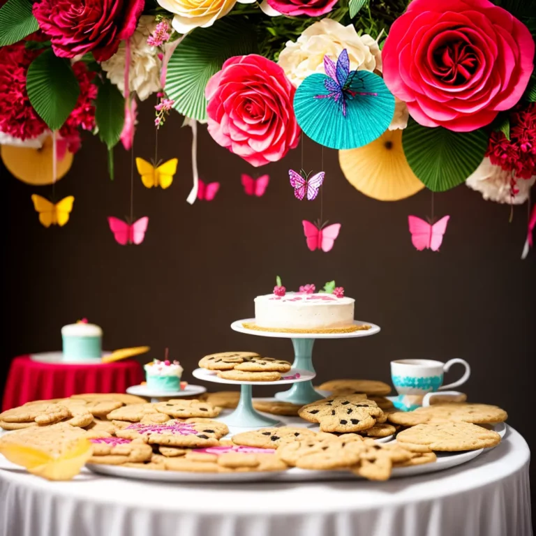 Decoração de festa com tema de borboletas