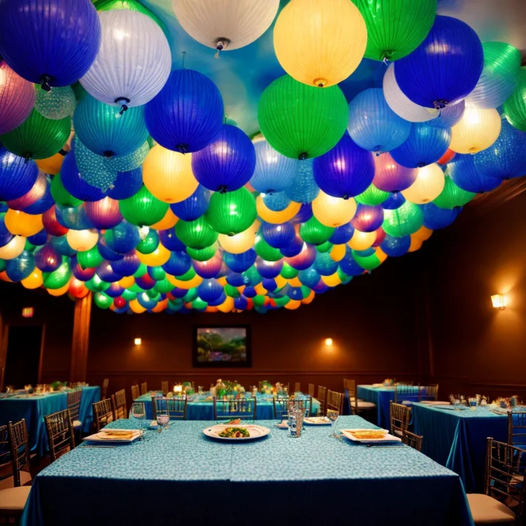 Decoração de festa com tema de fundo do mar