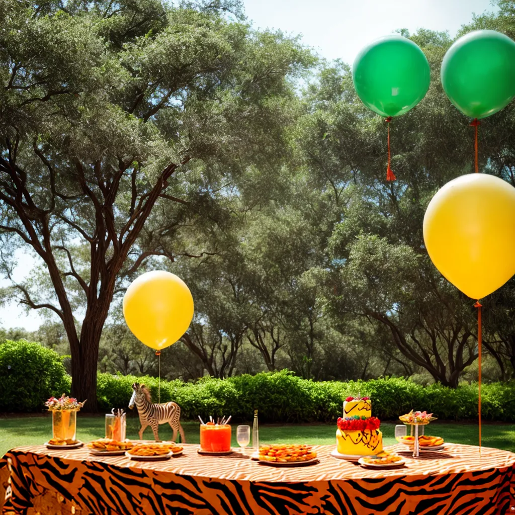 decoracao safari folhagem animal baloes