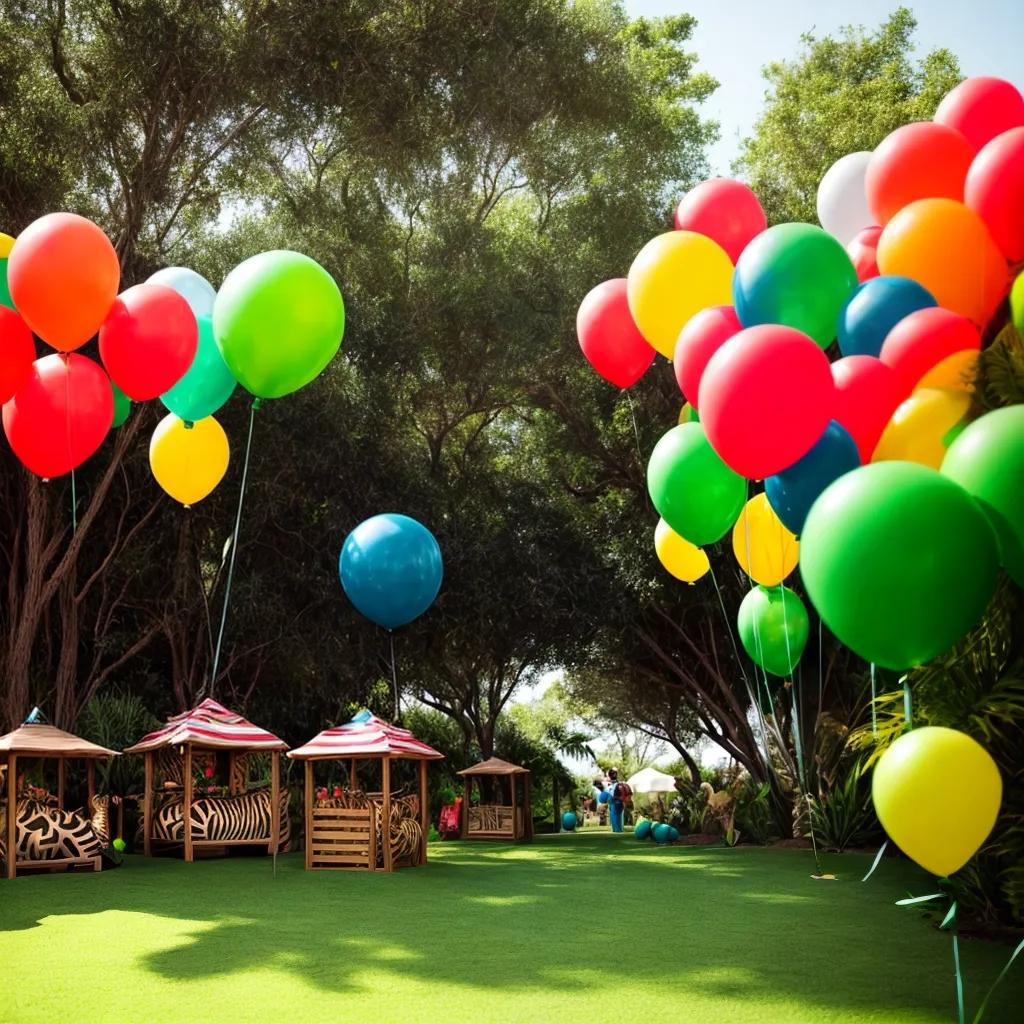 decoracao safari animais baloes festa
