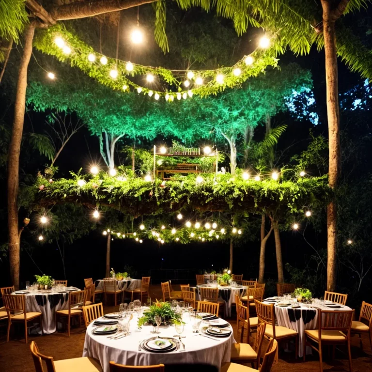 Decoração de festa com tema de selva