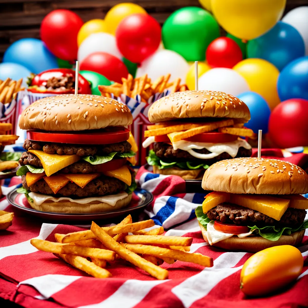 mesa fast food decoracoes divertidas