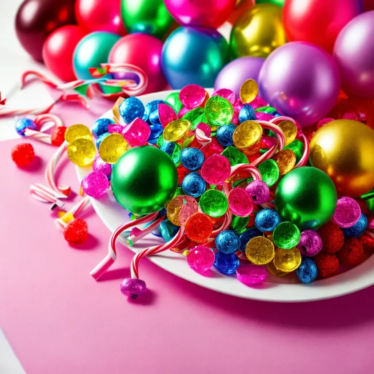 Decoração de festa com tema de doces e guloseimas