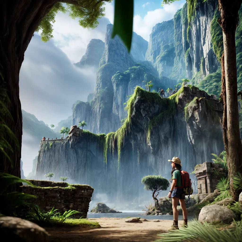selva ruinas aventura arqueologia tesouros