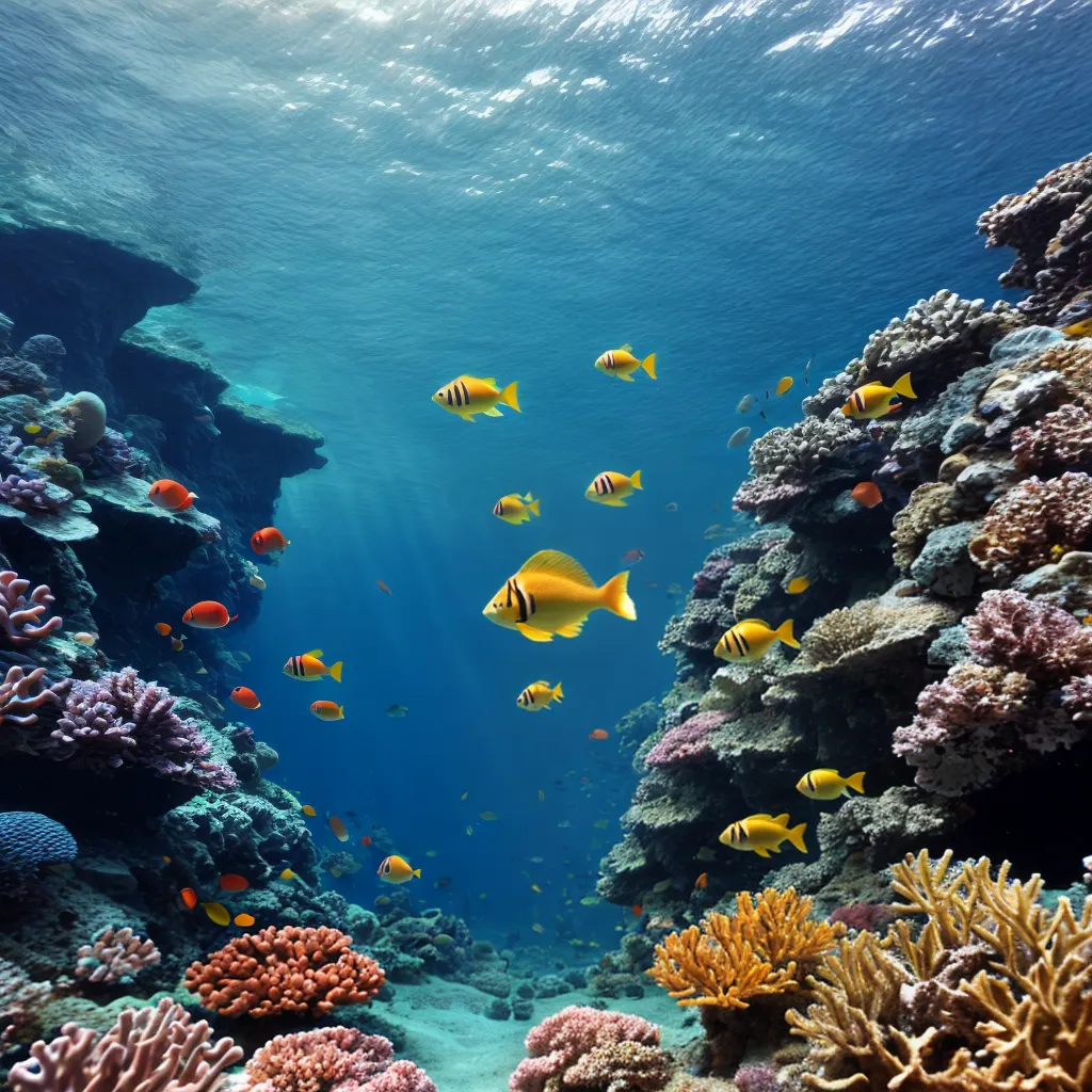 cenario submarino infantil tesouro coral