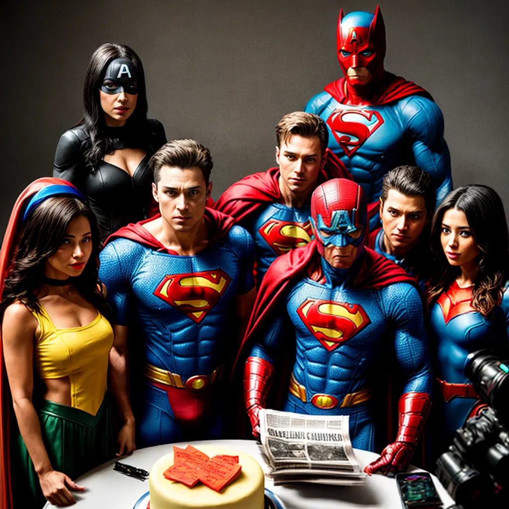 jornalistas super herois bolo aniversario