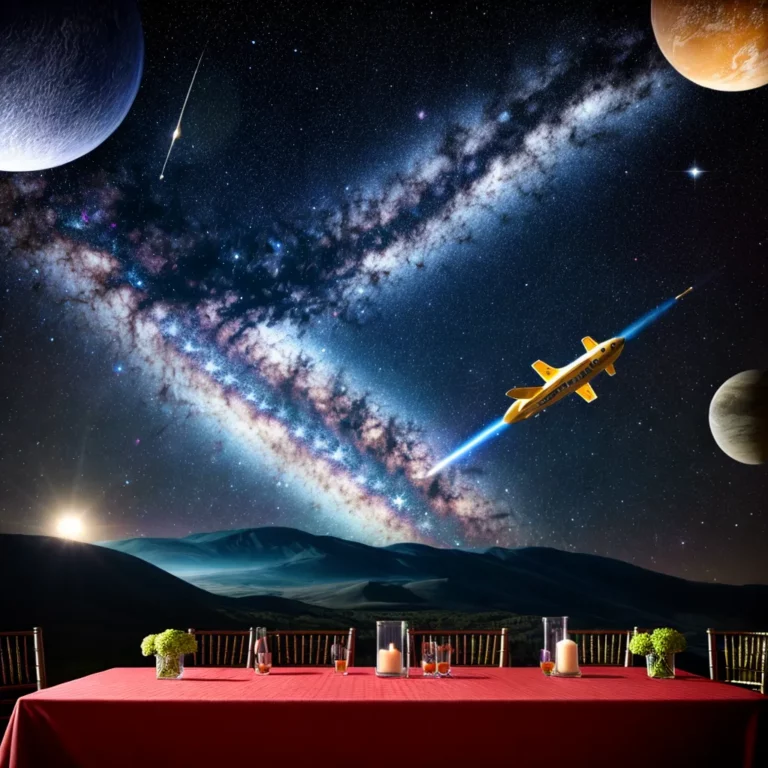 Decoração de festa com tema de viagem intergaláctica