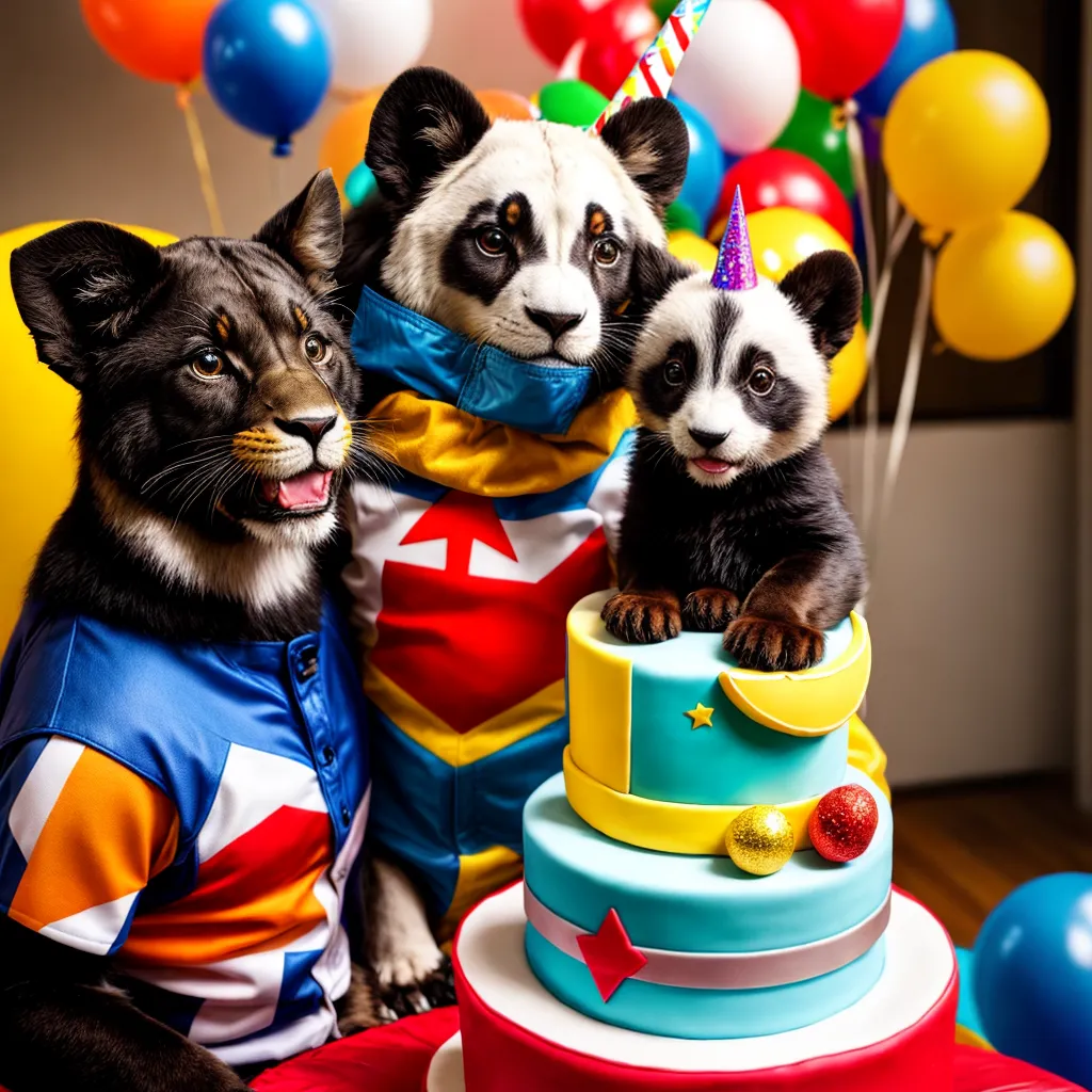 festa animal superherois bolo