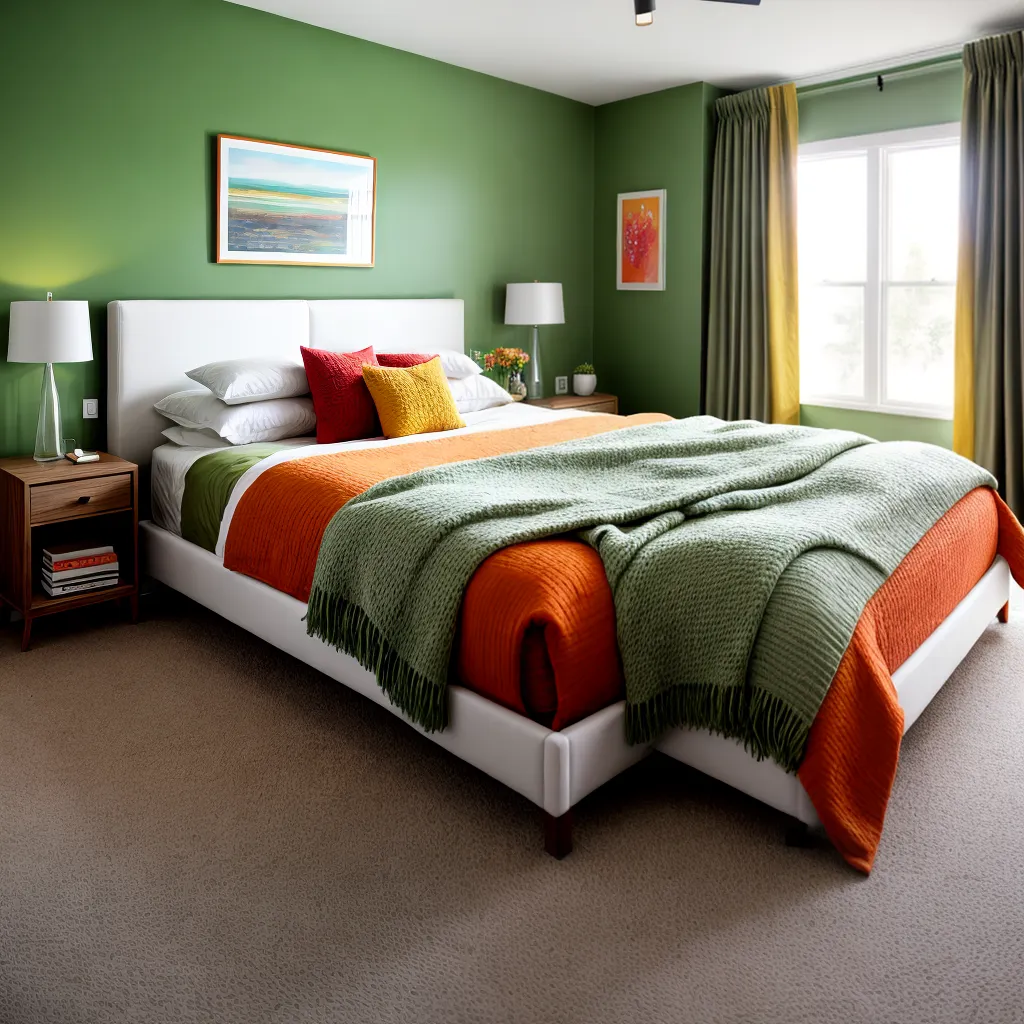 quarto moderno natureza verde tons terrosos