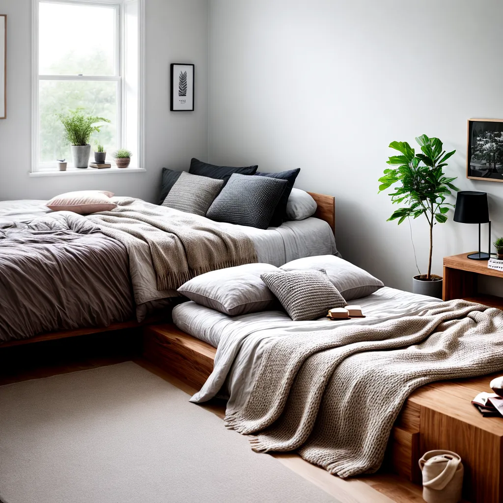 quarto aconchegante luz plantas