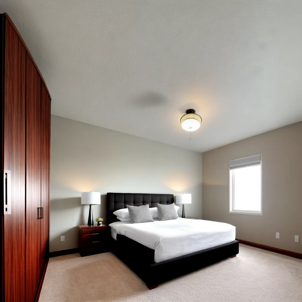 quarto acolhedor cabeceira elegante