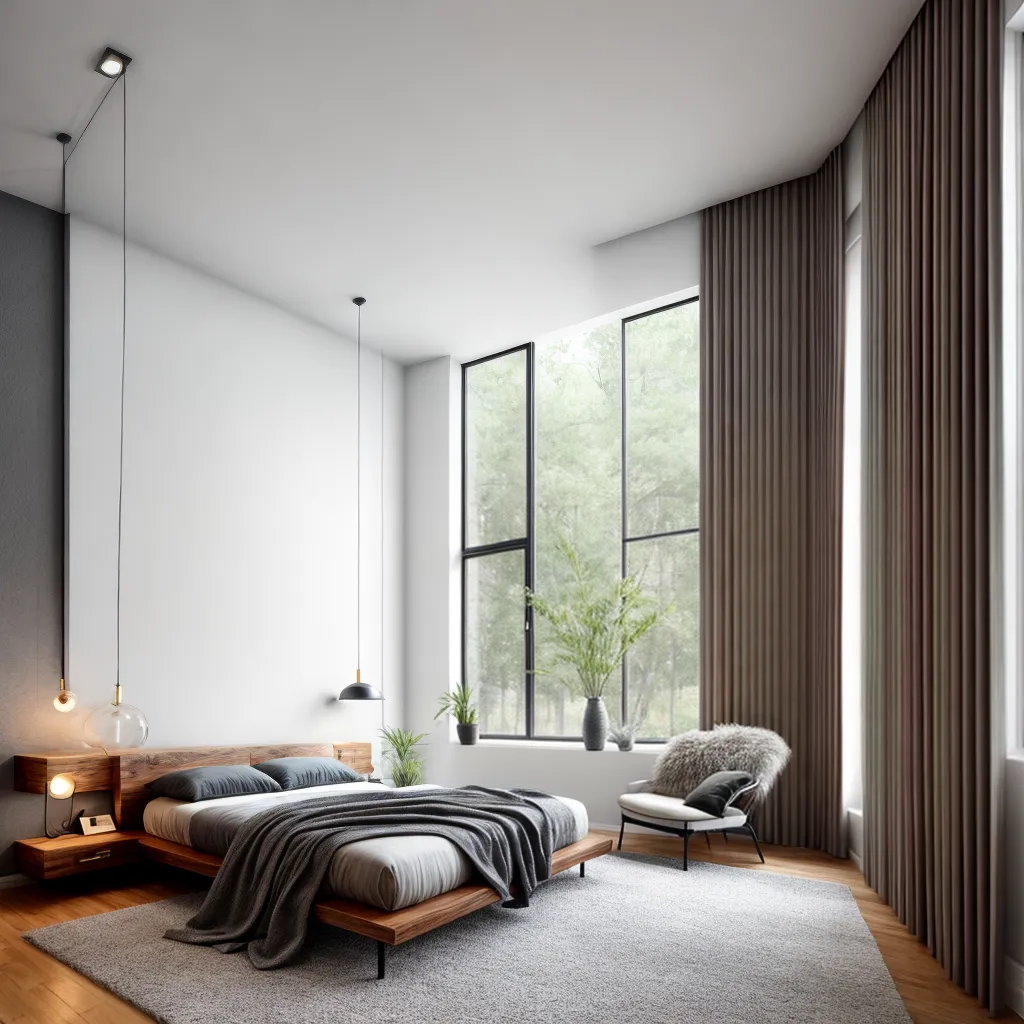 quarto acochoador parede espelho plantas