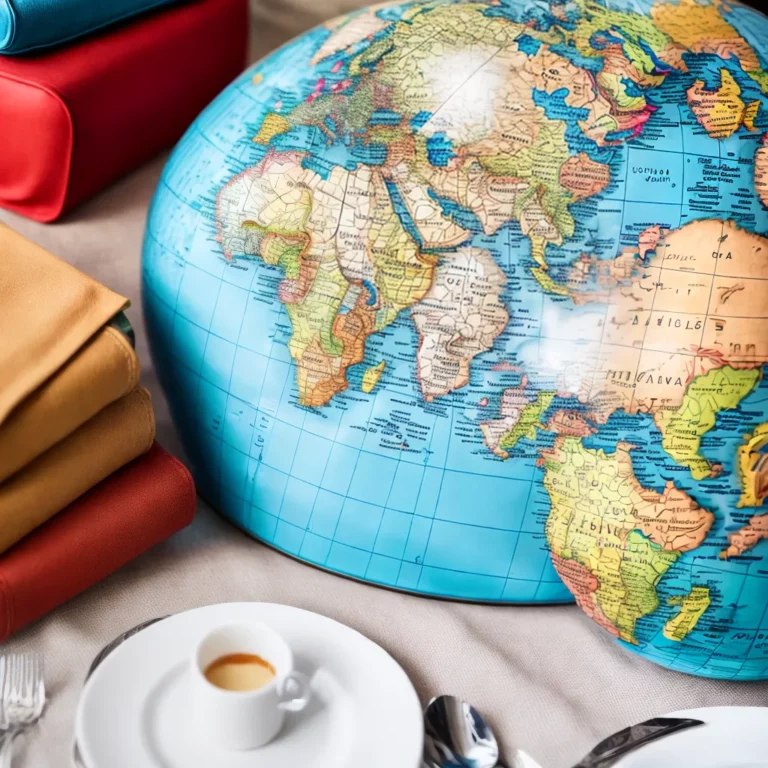 Decoração de festa com tema de viagem ao redor do mundo