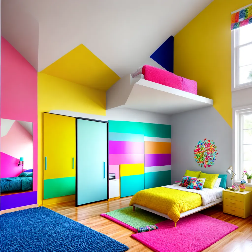 quarto colorido alegre decoracao