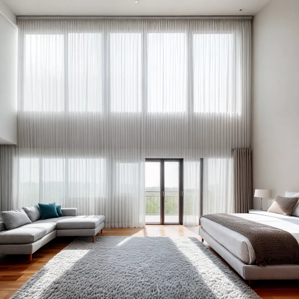 quarto janelas cortinas brancas etereo