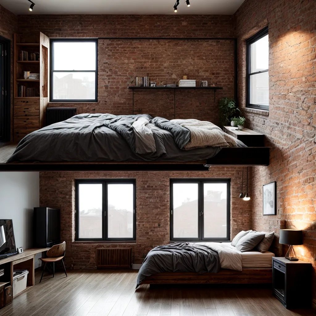 quarto aco madeira vintage
